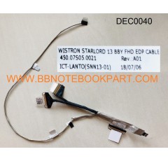 DELL LCD Cable สายแพรจอ Inspiron 13 7368 P/N 0VFF2J    (40 Pin)    450.07S05.0021